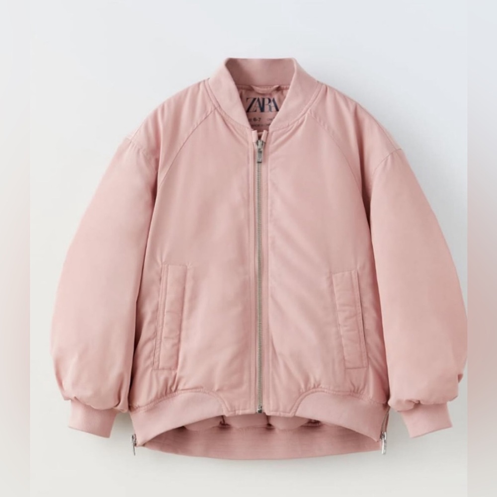 ZARA -  Oversized Pink Bomber Jacket